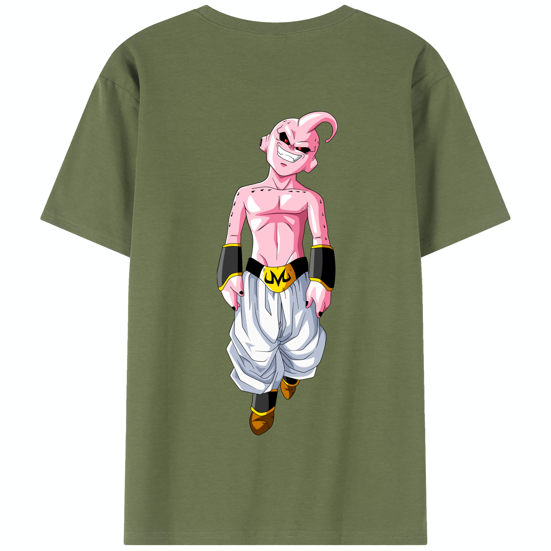 （画像用） ドラゴンボール 魔人ブウ DRAGON BALL Majin Buu 綿100％半袖Tシャツ（背面プリント）